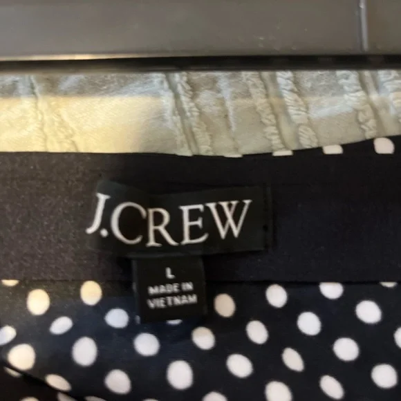 J. Crew Black and White Polka Dot Midi Skirt - Picture 2 of 2